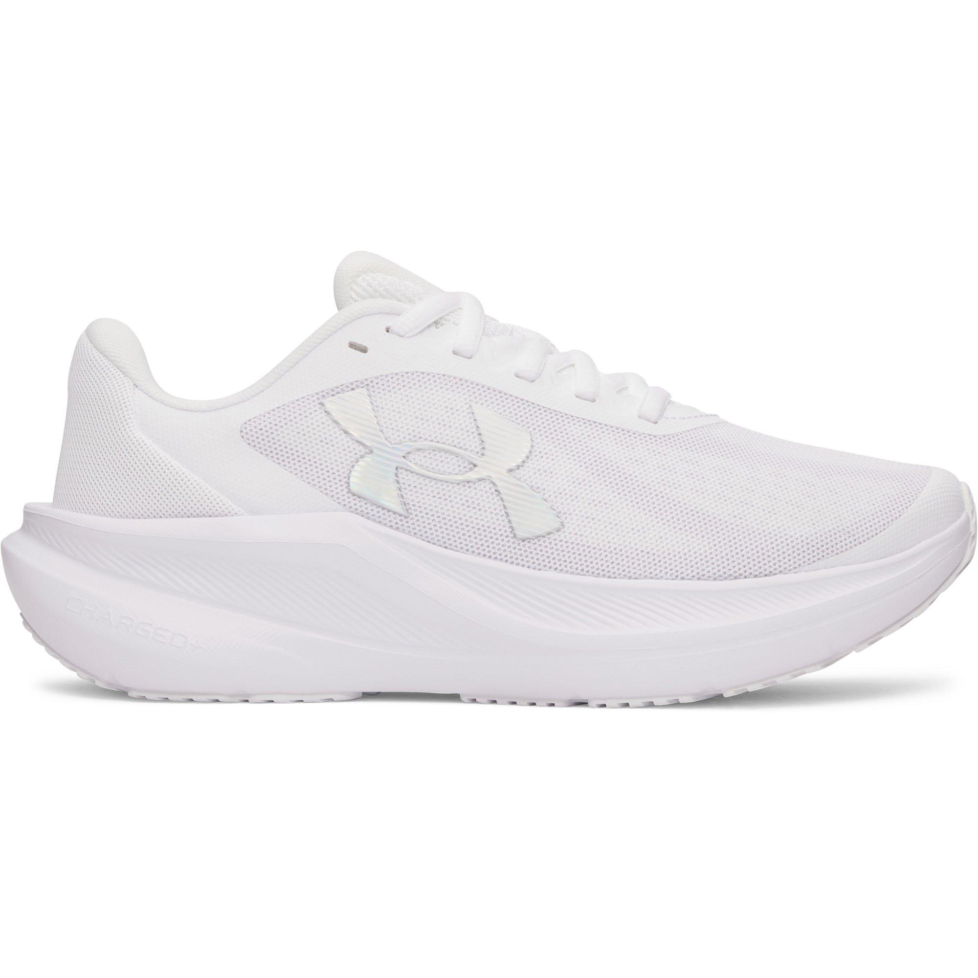 Under Armour | Women's Charged+ Chase Running Shoes, White Iridescent, Size 9.5