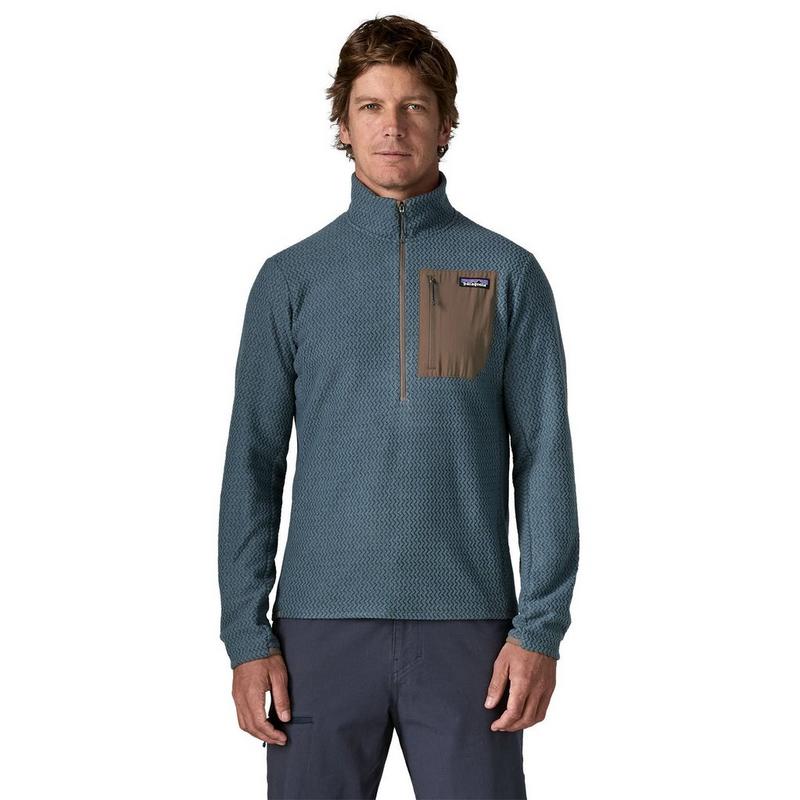 Patagonia Haut &agrave; col &agrave; glissi&egrave;re en molleton R1 Air pour hommes