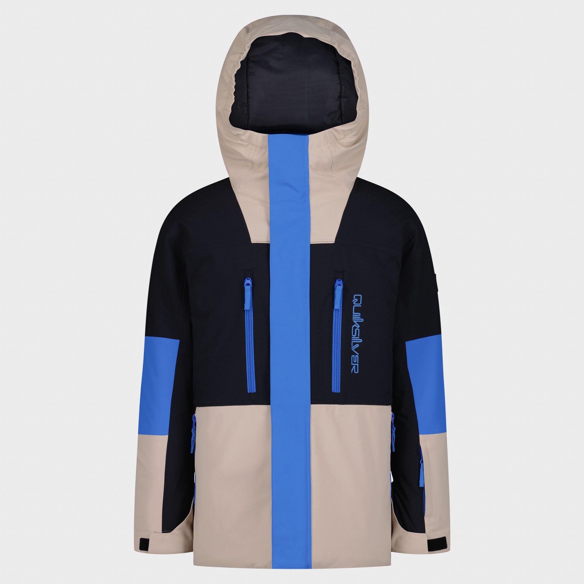 Quiksilver | Junior's Boy's Tri-Block Vessel Jacket, Grey, Size Small