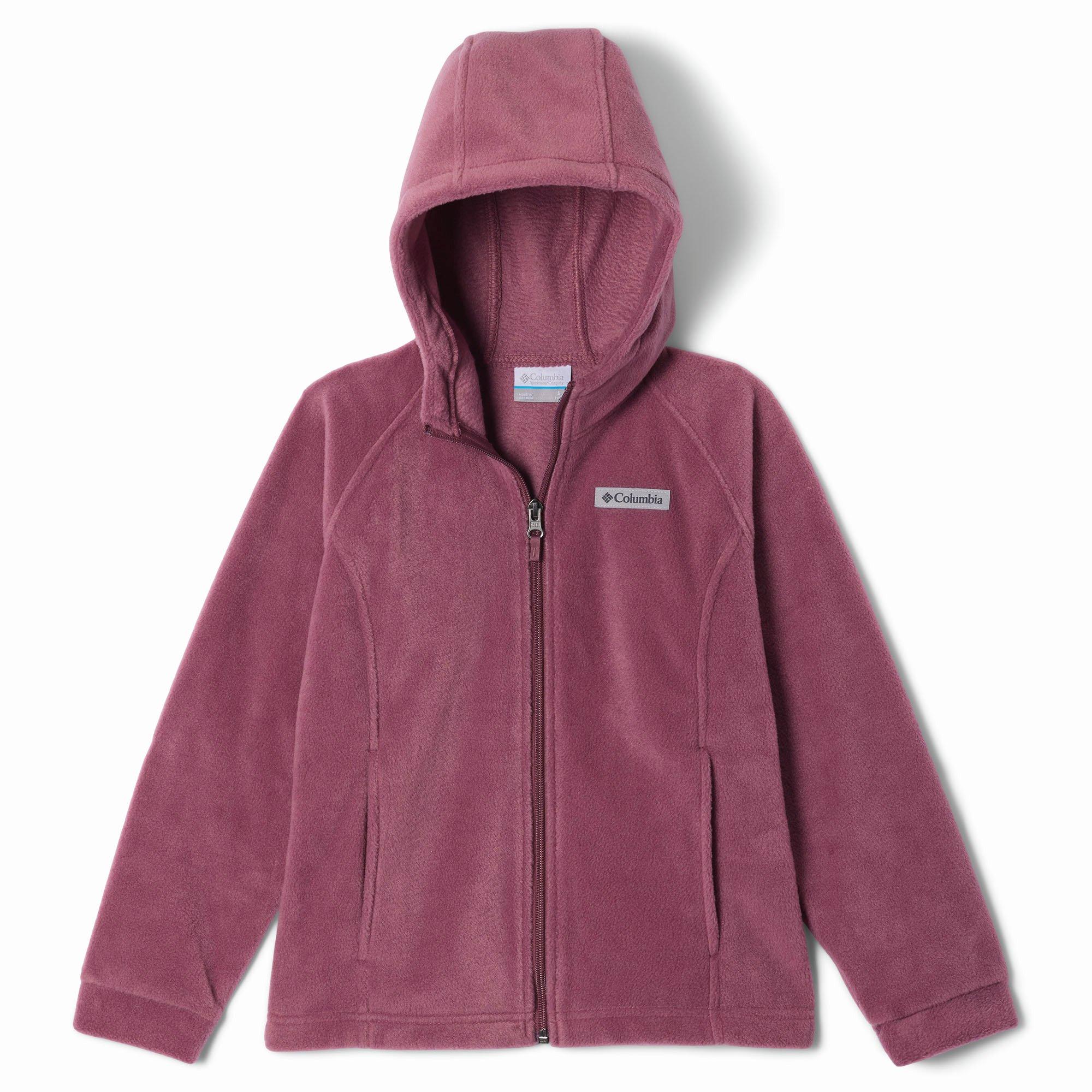 Columbia | Junior's Girl's Benton Springs II Hooded Fleece Jacket, Purple, Size XS