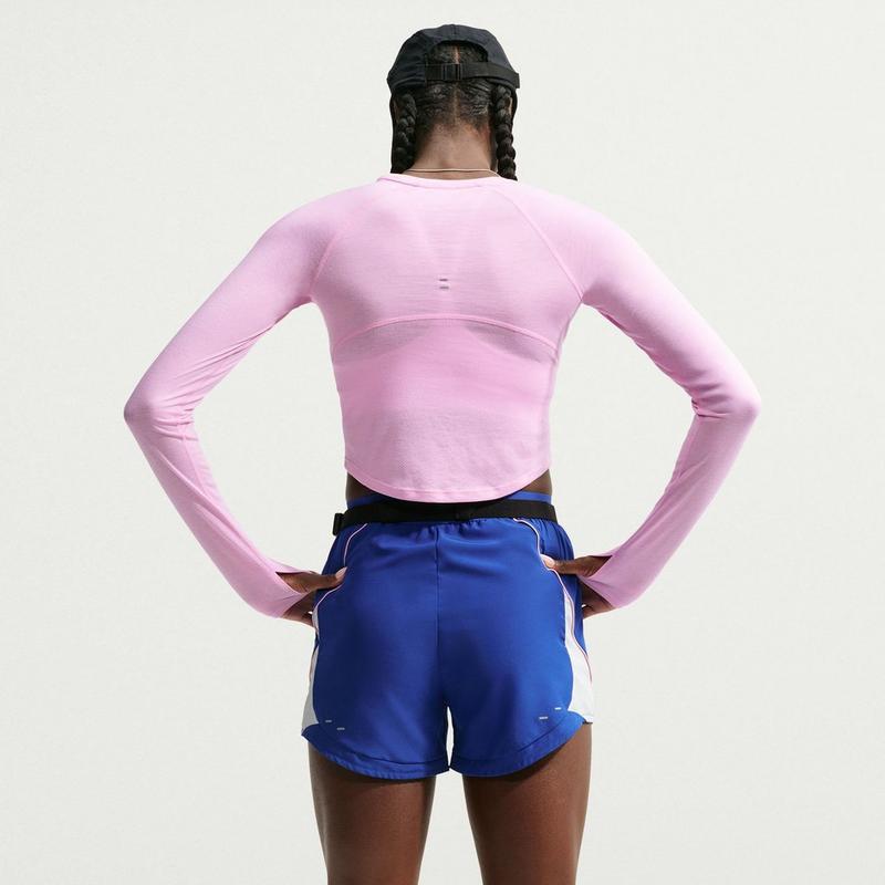 Nike Haut court &agrave; manches longues Tempo pour femmes