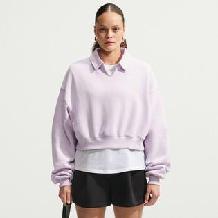 Nike Chandail polo court surdimensionn&eacute; en molleton Studio pour femmes