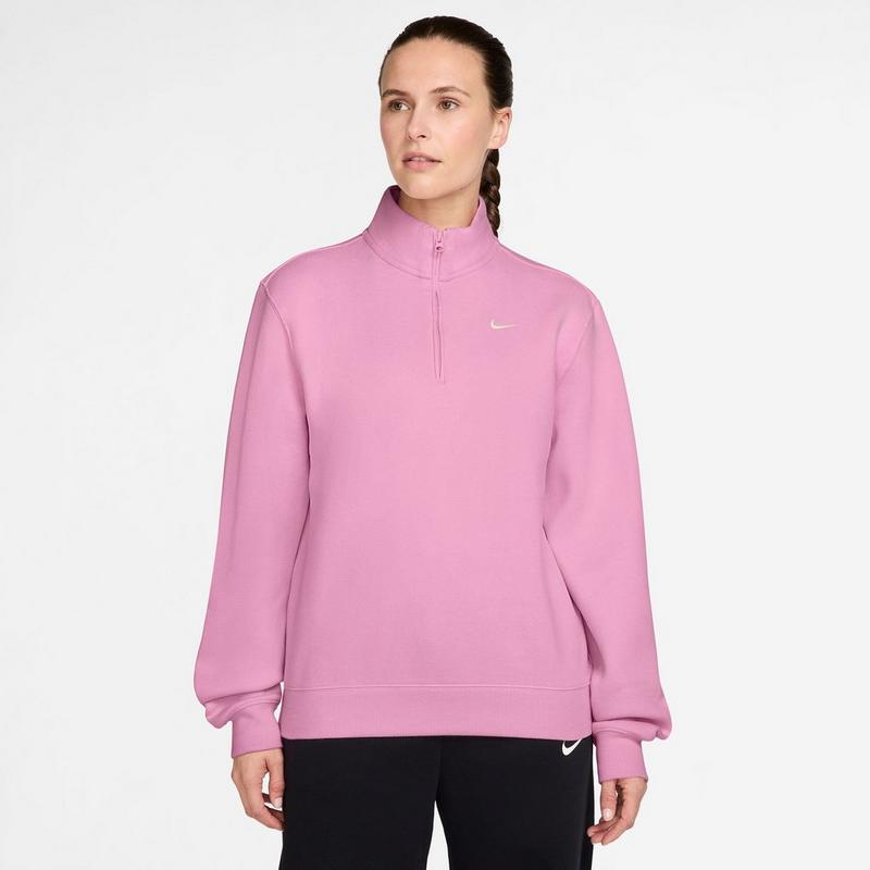 Nike Chandail &agrave; glissi&egrave;re 1/4 en molleton Studio pour femmes