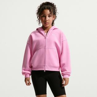 Nike Junior Girls' [7-16] Sportswear Studio Fleece Oversized Full-Zip Hoodie