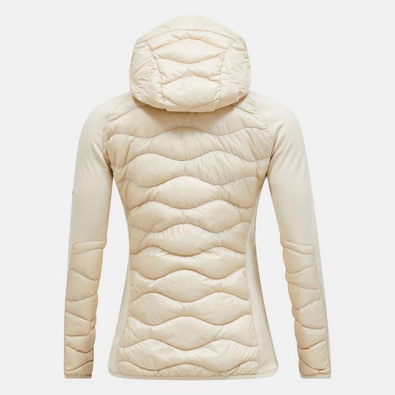 Peak Performance Manteau &agrave; capuchon hybride en duvet Helium pour femmes