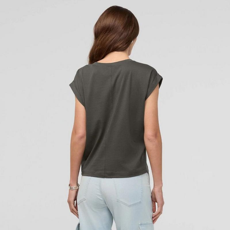 DUER Women's PurePima Dolman V-Neck T-Shirt