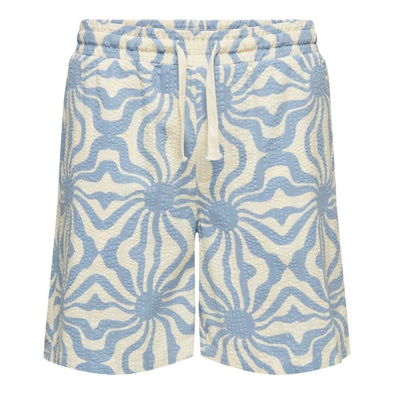 Only & Sons Short Cruz en seersucker pour hommes