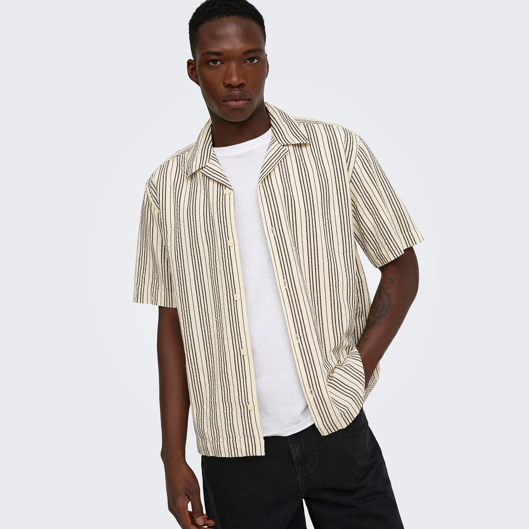 Men's Cruz Seersucker Resort Shirt | Only & Sons | Sporting Life