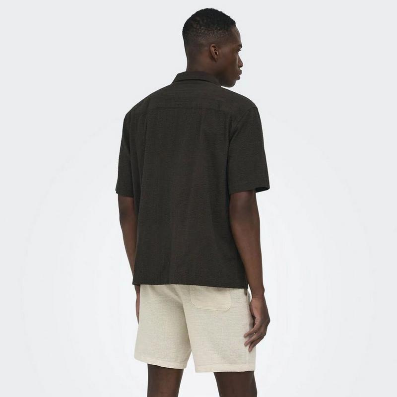 Only & Sons Men's Cruz Seersucker Resort Shirt