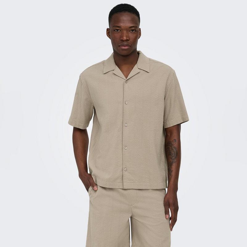 Only & Sons Chemise Cruz Resort en seersucker pour hommes