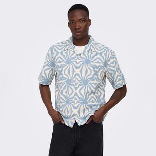 Only & Sons Men's Cruz Seersucker Resort Shirt