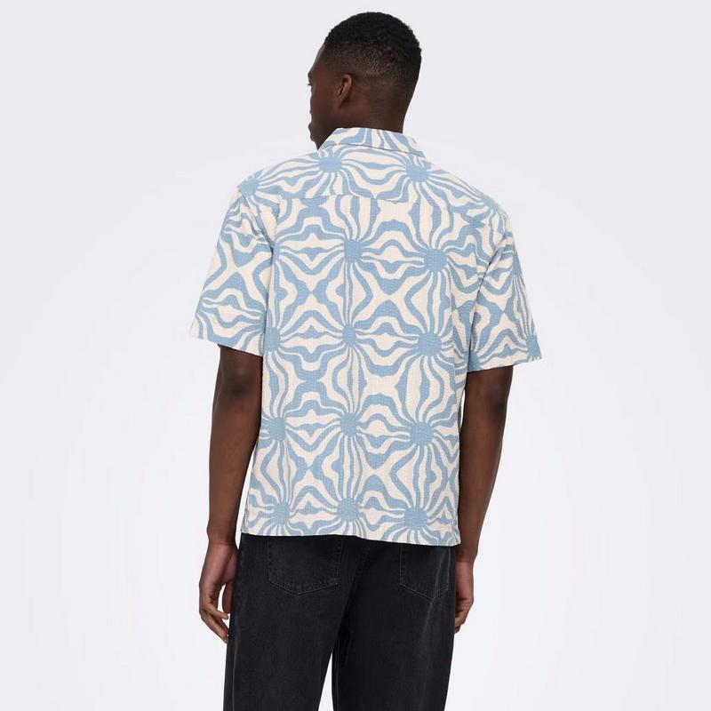 Only & Sons Chemise Cruz Resort en seersucker pour hommes