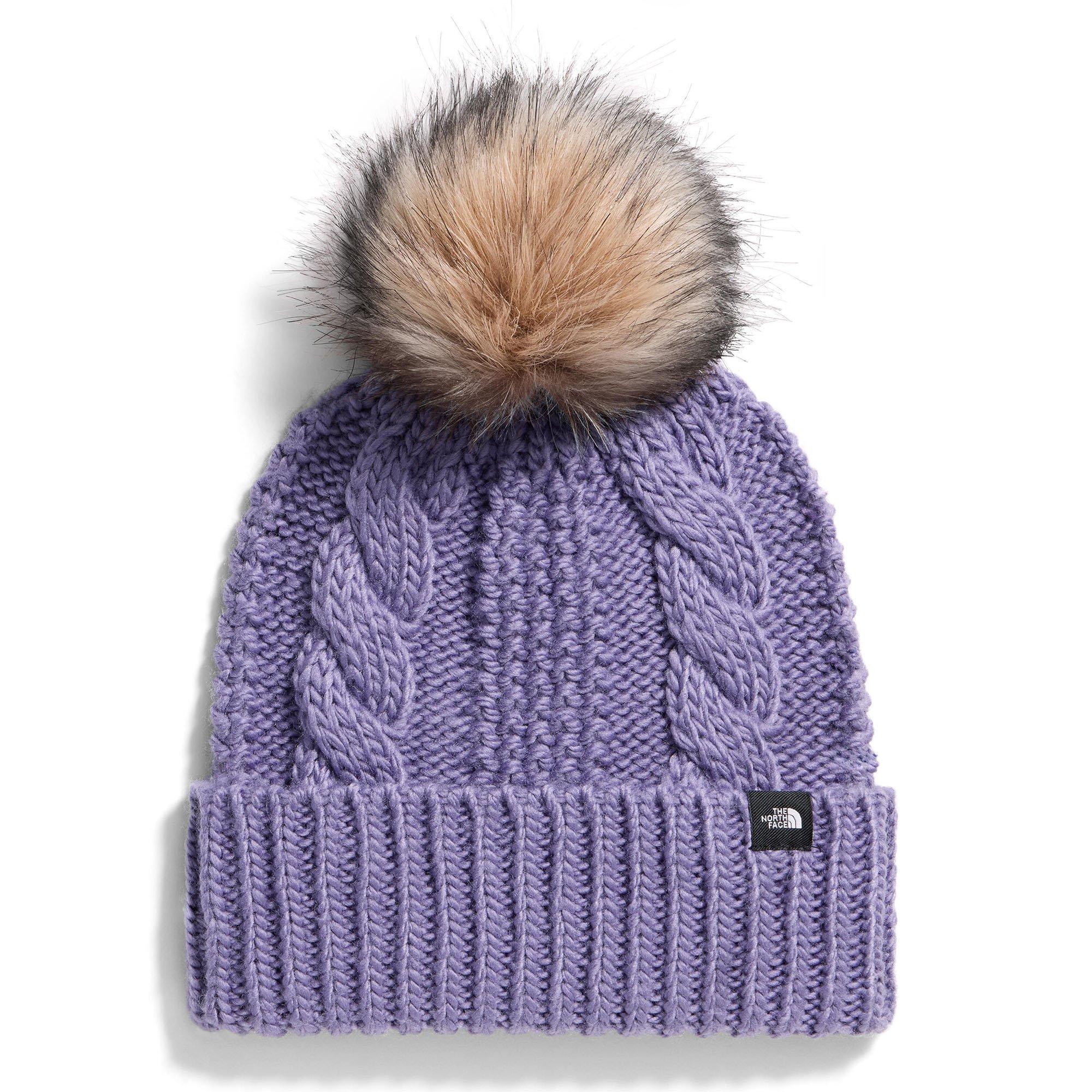 The North Face | Junior's Oh Mega Fur Pom Beanie, Grounded Plum