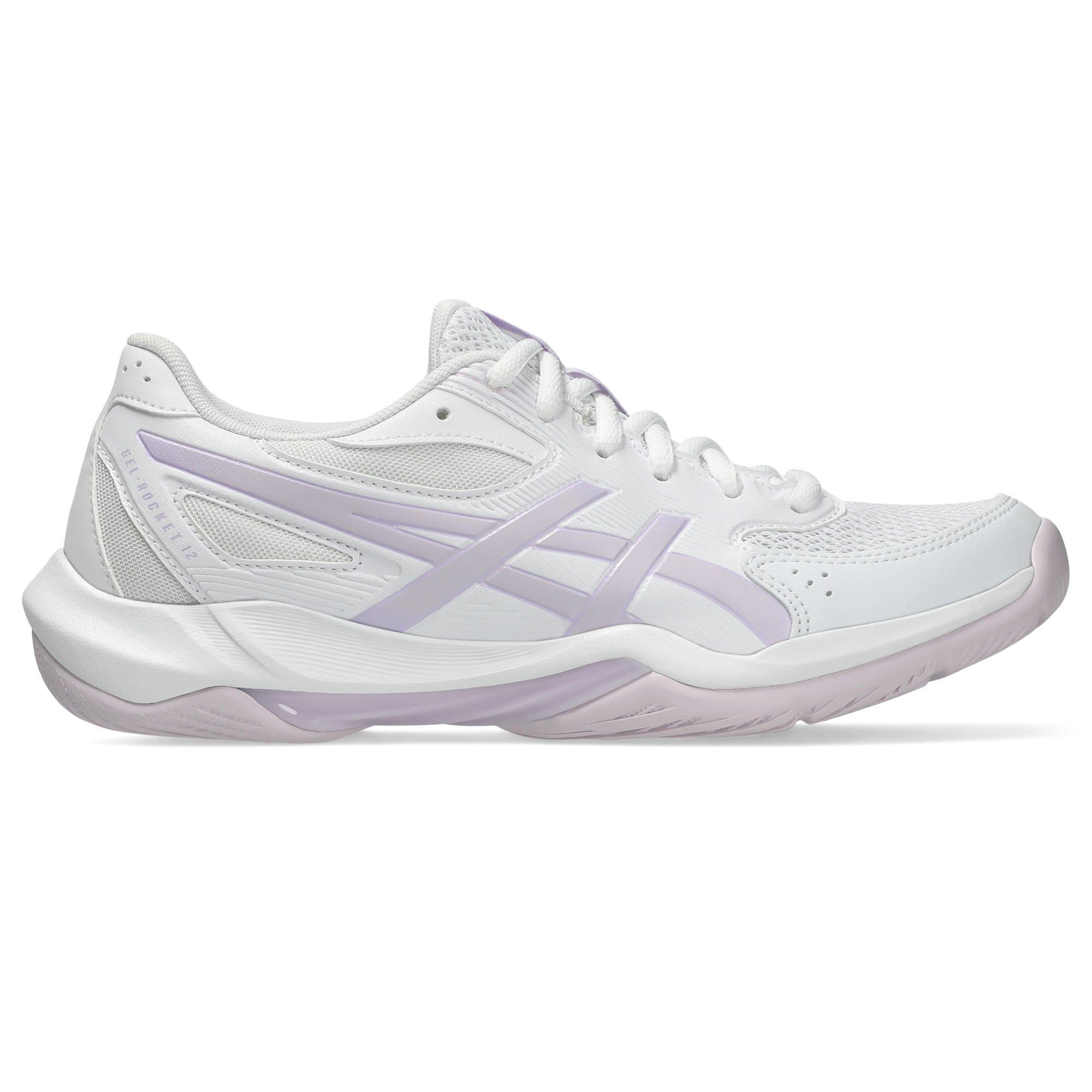 ASICS | Women's GEL-ROCKET 12 Indoor Court Shoes, White Dahlia, Size 8