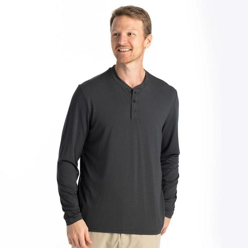 Free Fly Men's Bamboo Flex Long Sleeve Henley Top