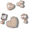 Breloques Pearly Hearts Jibbitz  paquet de 5 