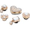 Breloques Pearly Hearts Jibbitz  paquet de 5 
