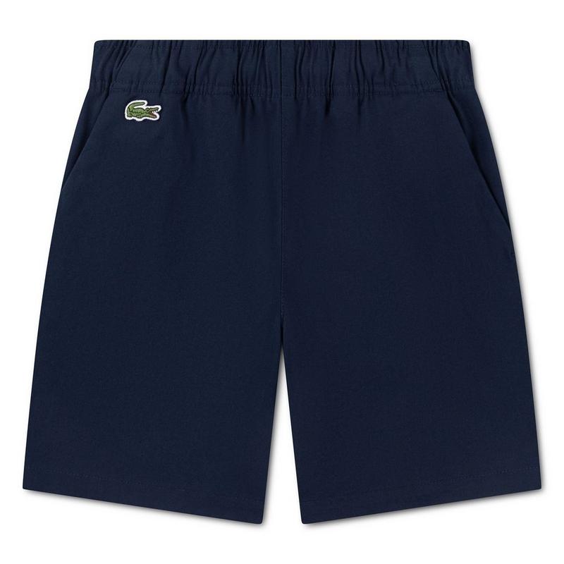 Lacoste Short en serg&eacute; de coton extensible pour gar&ccedil;ons juniors [8-16]