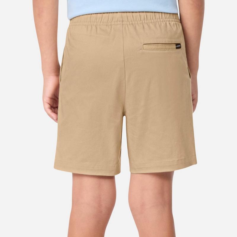 Lacoste Short en serg&eacute; de coton extensible pour gar&ccedil;ons juniors [8-16]