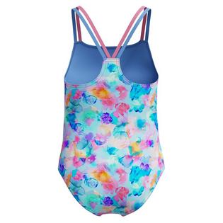 Speedo Junior Girls' [7-16] Printed Strappy One-Piece Swimsuit