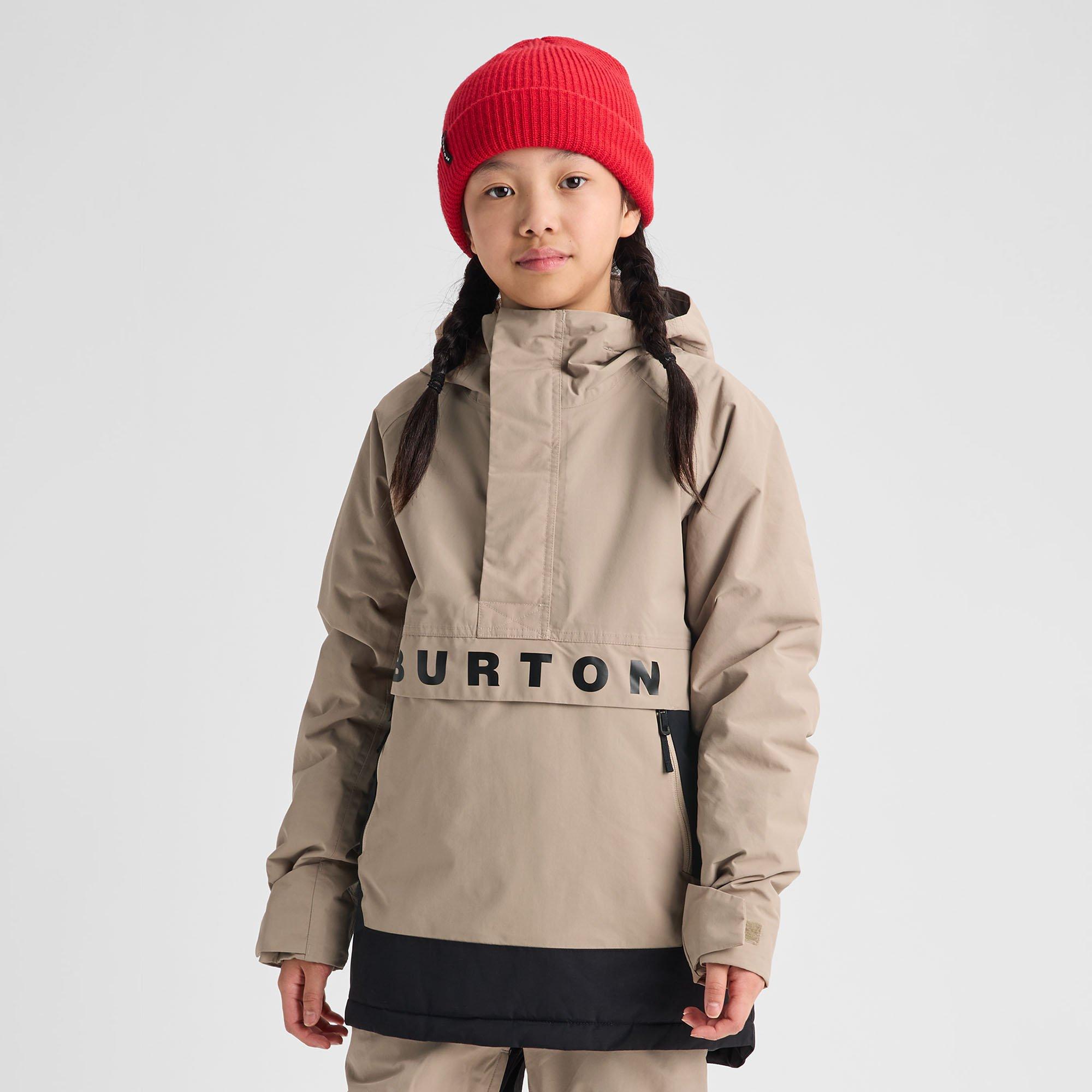 Burton | Boy's Junior's Frostner 2L Anorak Jacket, Summit Taupe/true Black, Size Large
