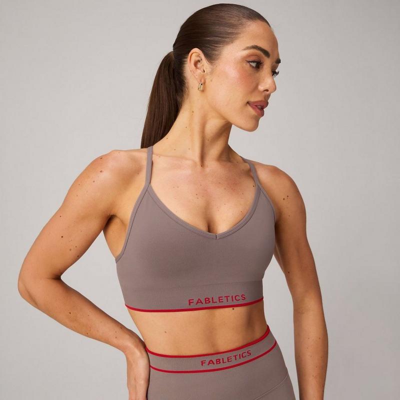 Fabletics Soutien-gorge &agrave; col en V pour femmes &ndash; Soutien l&eacute;ger