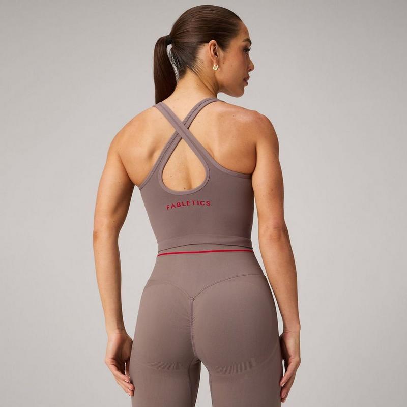 Fabletics D&eacute;bardeur court avec soutien-gorge int&eacute;gr&eacute; pour femmes