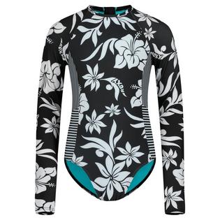 Roxy Junior Girls' [7-16] Oversized Floral Long Sleeve One-Piece Swimsuit
