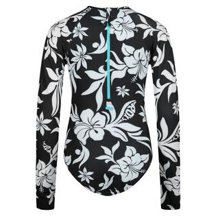 Roxy Junior Girls' [7-16] Oversized Floral Long Sleeve One-Piece Swimsuit