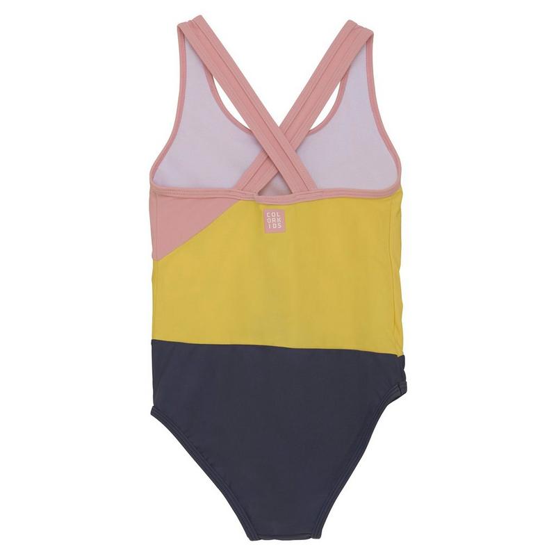 Color Kids Maillot une-pi&egrave;ce &agrave; blocs de couleurs pour filles [2-10]