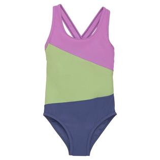 Color Kids Maillot une-pi&egrave;ce &agrave; blocs de couleurs pour filles juniors [2-10]