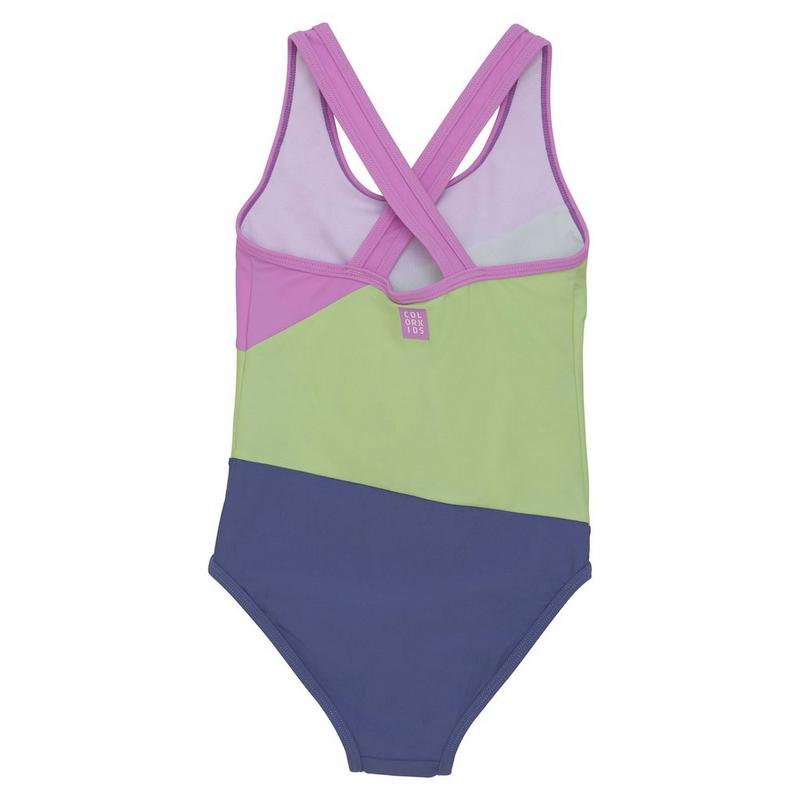 Color Kids Maillot une-pi&egrave;ce &agrave; blocs de couleurs pour filles [2-10]