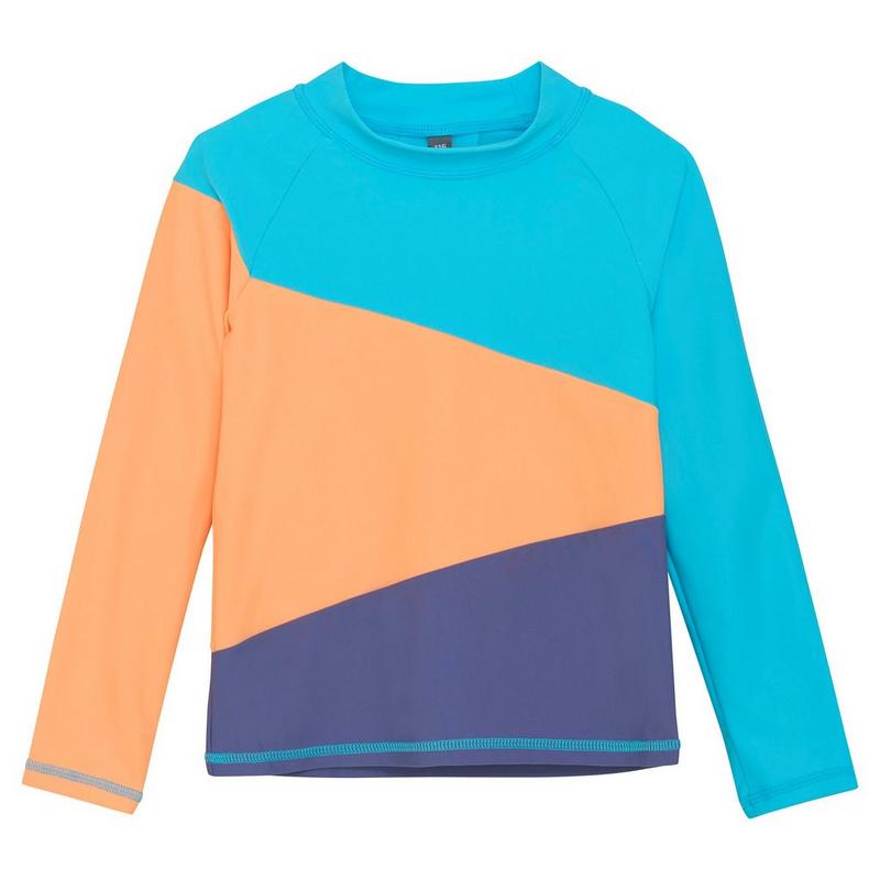 Color Kids Maillot dermoprotecteur &agrave; manches longues colorblock pour enfants [2-10]
