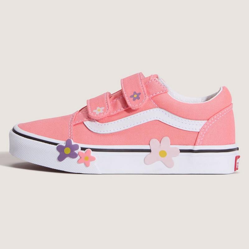 Vans Chaussures Flower Old Skool V pour enfants [11-3]