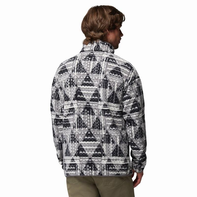 Columbia Haut &agrave; demi-patte de boutonnage Helvetia II en molleton &agrave; motifs pour hommes