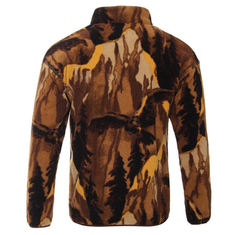 Columbia Haut &agrave; demi-patte de boutonnage Helvetia II en molleton &agrave; motifs pour hommes