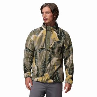Columbia Haut &agrave; demi-patte de boutonnage Helvetia II en molleton &agrave; motifs pour hommes
