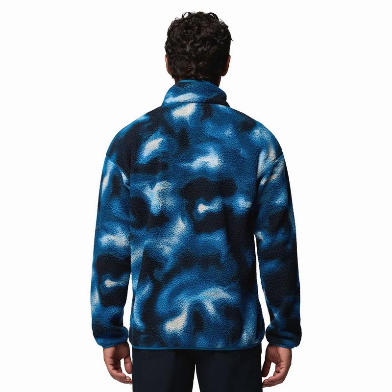 Columbia Haut &agrave; demi-patte de boutonnage Helvetia II en molleton &agrave; motifs pour hommes