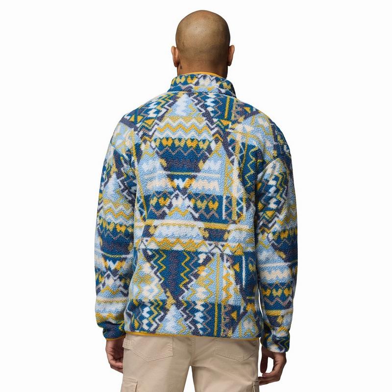 Columbia Haut &agrave; demi-patte de boutonnage Helvetia II en molleton &agrave; motifs pour hommes