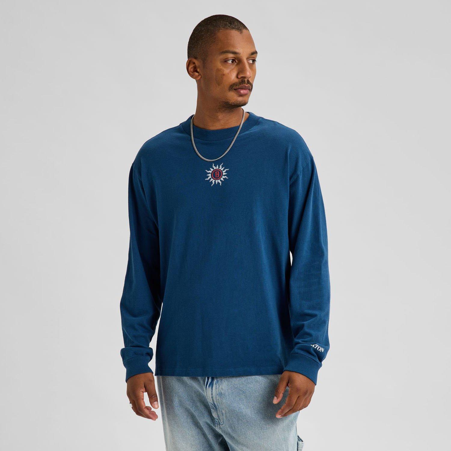 Burton | Men's 50/50 '90s Long Sleeve T-Shirt, Selvedge Blue, Size Medium