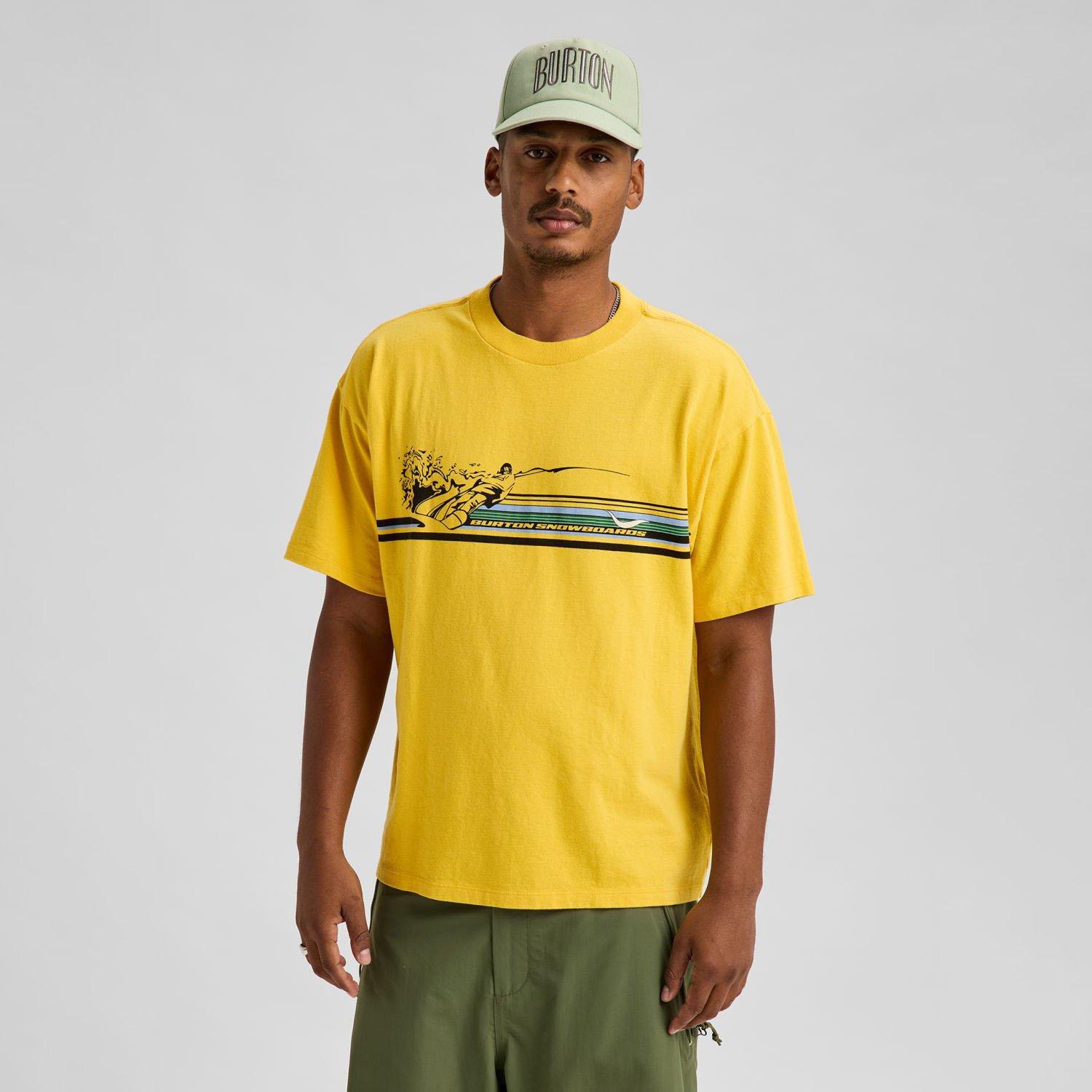 Burton | Men's 50/50 '90s Short Sleeve T-Shirt, Thirteen Yellow, Size Medium