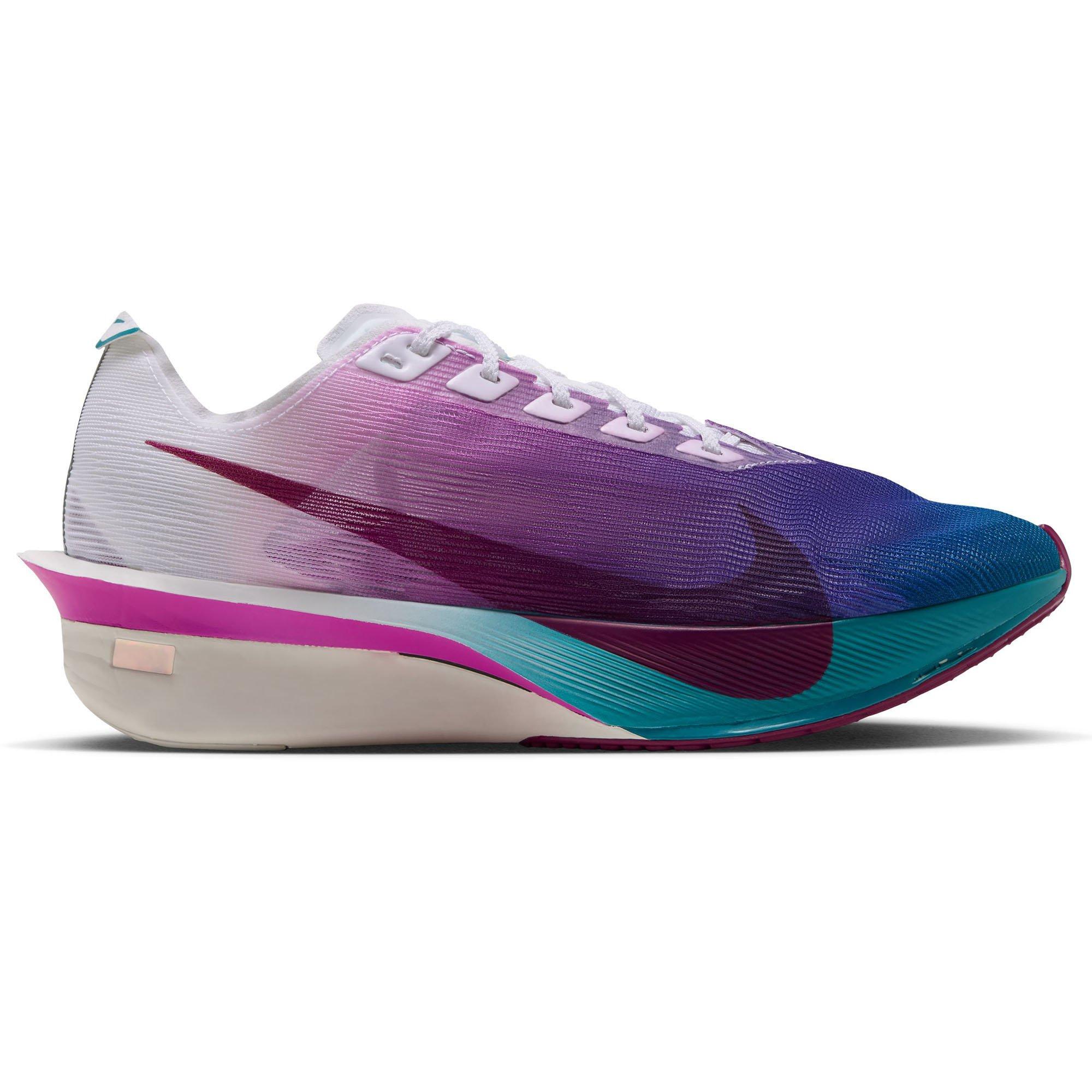Nike | Women's Vaporfly 4 Road Racing Shoes, White True Berry Energy Vivid Purple, Size 7.5