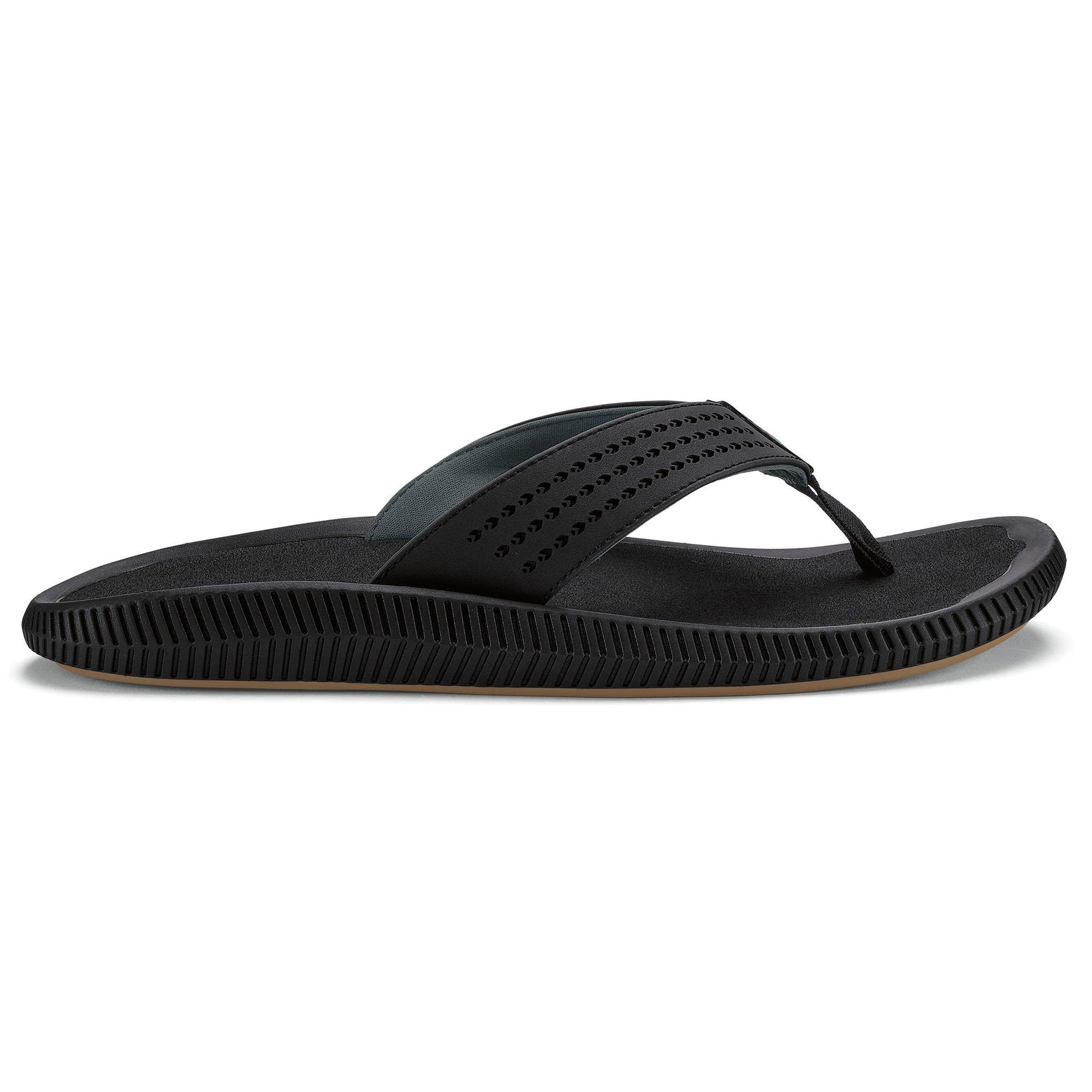Olukai | Men's Ulele Flip Flop Sandals, Lava Rock, Size 12