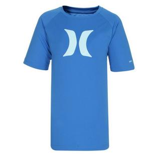 Hurley Junior Boys' [8-16] UPF Ombre Logo Short Sleeve Rashguard