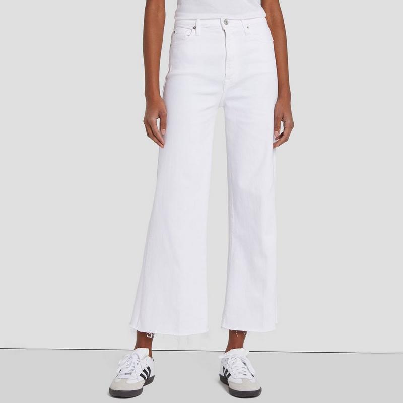 7 For All Mankind Jean court &agrave; taille ultra haute Jo pour femmes
