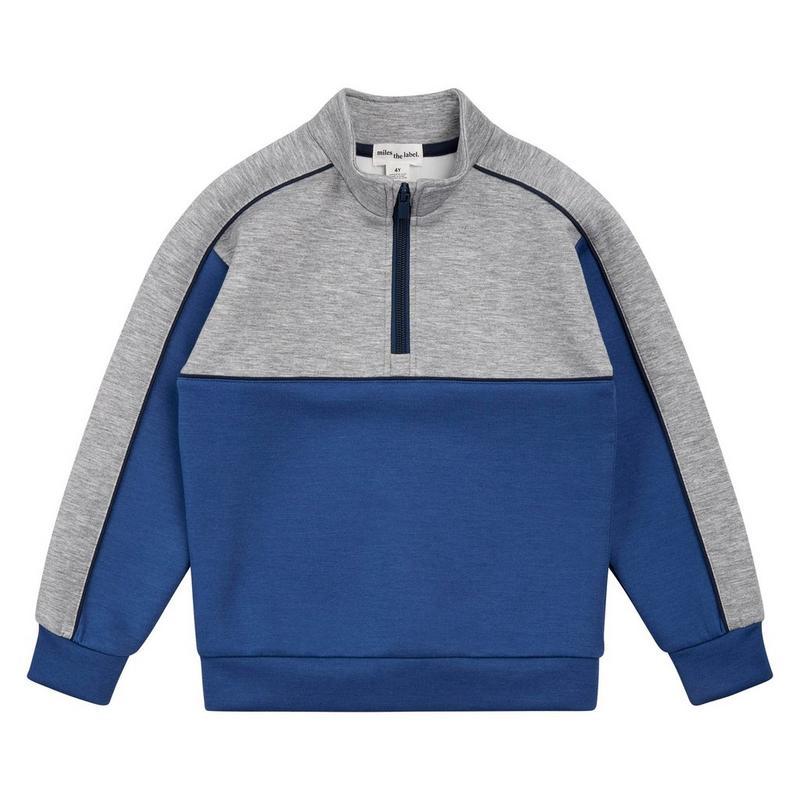 Miles The Label Boys' [2-10] Knit Half-Zip Pullover Sweatshirt