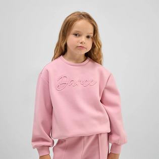 Miles The Label Girls' [2-10] Dance Embossed Crew Sweatshirt