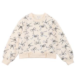 Miles The Label Girls' [2-10] Bow Print Sweatshirt