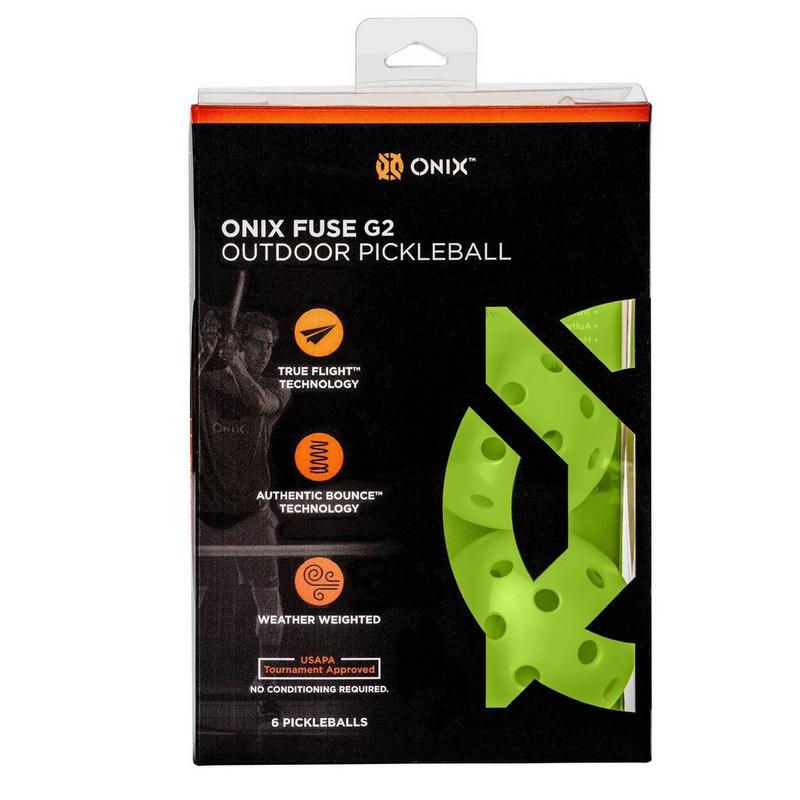 Onix Balles de pickleball d'ext&eacute;rieur Fuse G2 (paquet de 6)