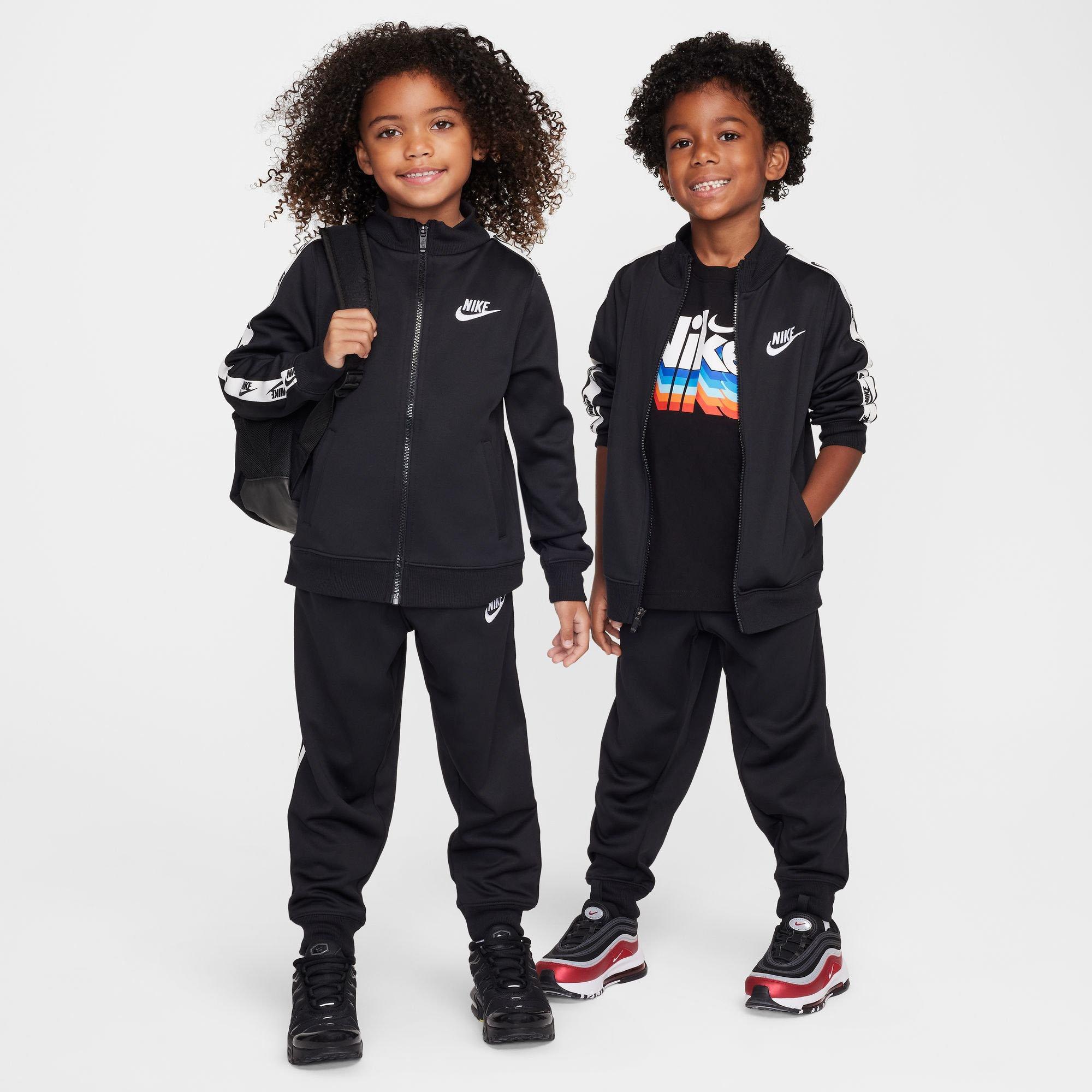 Kids' [4-7] Logo Taping Dri-FIT Full-Zip Two-Piece Set | Nike